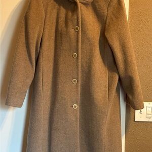 Vintage Wool & Mohair Taupe Women's Coat